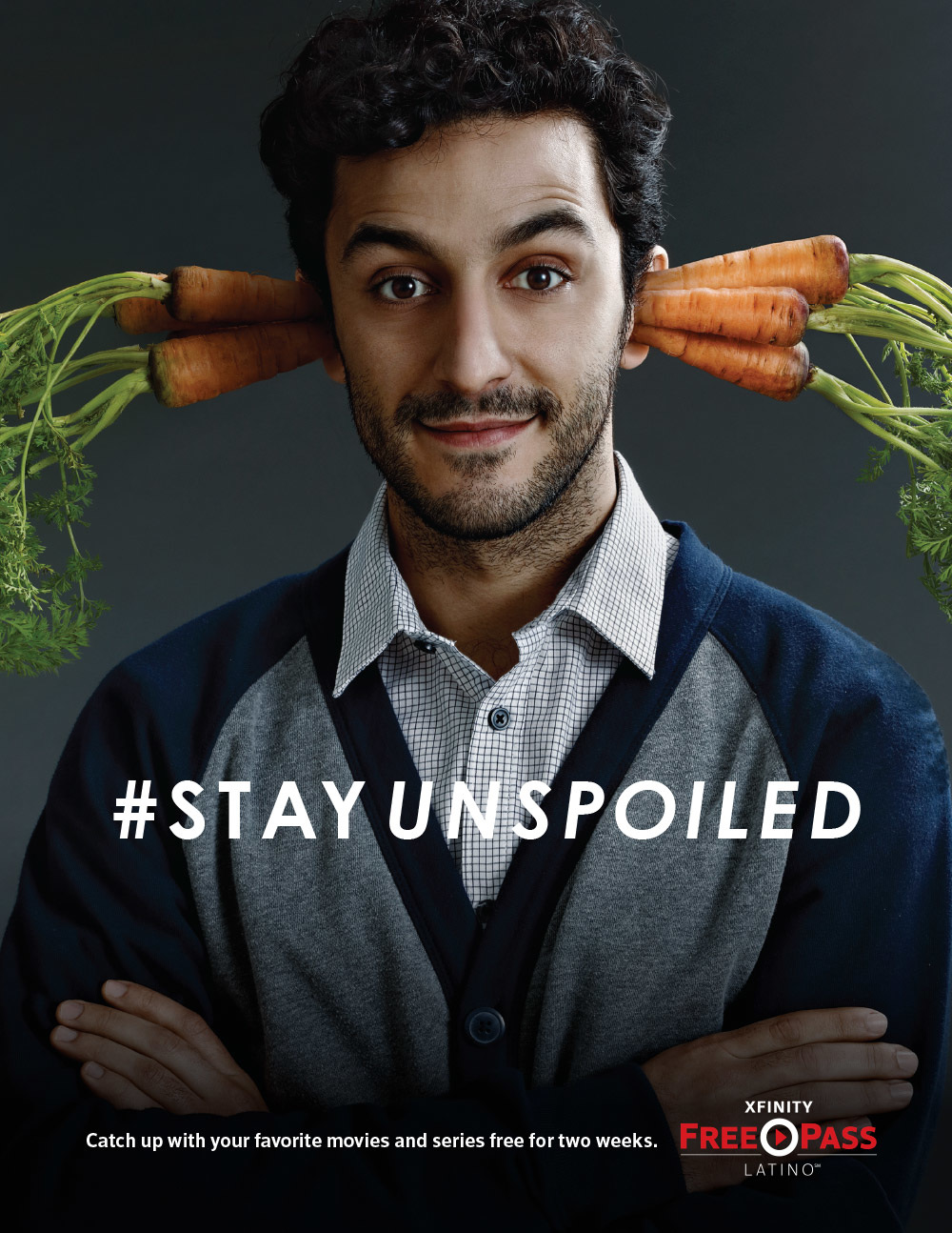 FreePass Latino carrots print advertisement