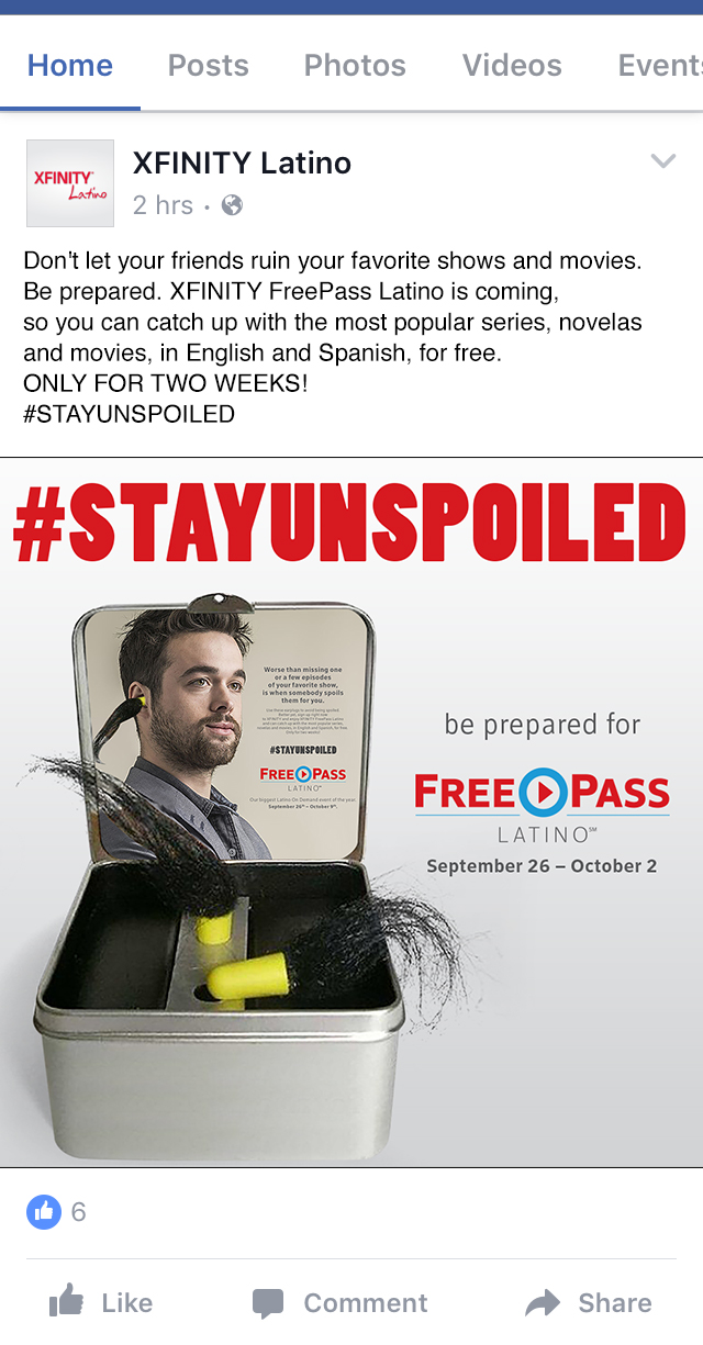 FreePass Latino ear plugs social post